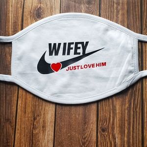Wife custom valentine face mask